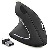 Ergonomic Mouse Left Hand, 2.4G Left-Handed Wireless Vertical Mouse Ergonomic Mice, 3 Adjustable DPI (800/1200/1600), Special