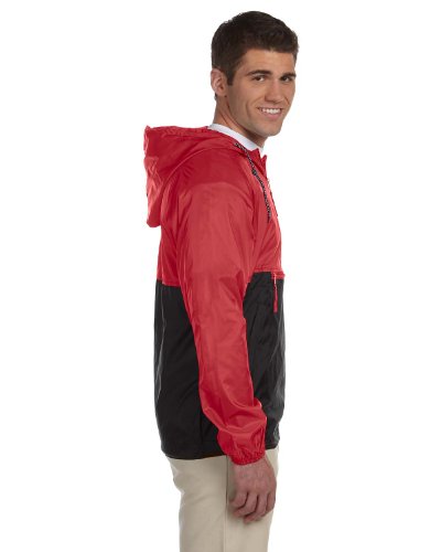 Harriton Packable Nylon Jacket 3XL Red/Black