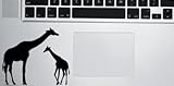 Giraffe Mom and Baby Decal TWO PACK Vinyl Sticker|MacBook Laptop Computer Cars Trucks Vans Walls| BLACK |4 x 3.25 in|CCI865
