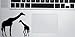 Giraffe Mom and Baby Decal TWO PACK Vinyl Sticker|MacBook Laptop Computer Cars Trucks Vans Walls| BLACK |4 x 3.25 in|CCI865