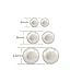 Set of 3 Cultured Freshwater Pearl Button Stud Earrings (6MM 8MM and 10MM White)