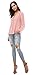 Urban CoCo Womens V Neck Ruffled Shoulder Solid Chiffon Blouse (XL, Pink)
