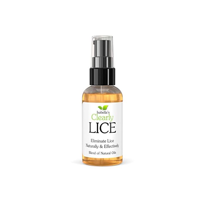 Isabella's Clearly LICE, Powerful Lice Treatment of Natural Oils Proven to Eliminate Lice, Nits. No Toxins or Harsh Chemicals. Remover and Repellent. Free Comb with Neem, Rosemary, Cedarwood, 2 Oz