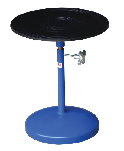 UPC 691215044356, Vestil TT-18-PED Heavy Duty Manual Turntable, 300 lbs Capacity, 21&quot;-32&quot; Height Range, 18&quot; Diameter