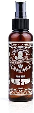 Dapper Dan Mens Fixing Hairspray, Medium Shine Firm hold Mens Hairspray for Long Lasting Style Citrus Scent 1x 125ml