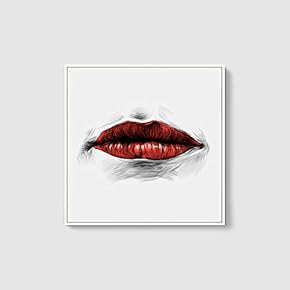 Framed Canvas Wall Art Sexy Lips Canvas Prints Home Artwork Decoration for Living Room,Bedroom - 16x16 inches