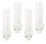 (4 Pack) PLC-13W 841, 4 Pin G24q-1, 13 Watt Double Tube, Compact Fluorescent Light Bulb, Replaces Philips 38328-1 PL-C 13W/841/4P/ALTO, Sylvania 20667 and GE 97597 - F13DBX/841/ECO4P
