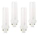 (4 Pack) PLC-13W 841, 4 Pin G24q-1, 13 Watt Double Tube, Compact Fluorescent Light Bulb, Replaces Philips 38328-1 PL-C 13W/841/4P/ALTO, Sylvania 20667 and GE 97597 - F13DBX/841/ECO4P