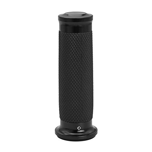 Lalaparts Black 1" Motorcycle Handle Bar Hand Grips Compatible for Harley Touring Honda Yamaha Suzuki Kawasaki