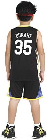 Suitable for NO.35 Kevin Durant Brooklyn Nets Boys Girls Sleeveless Basketball Short Sleeve Set T-Shirt Retro Summer Tops Children Students Teens
