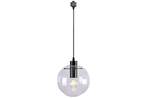 Kiven H-System Track Lighting Pendant- LED Industrial Kitchen Pendant Light – Black Fixture - One Light