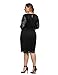 Chicwe Women's Stretch Lined Plus Size Lace Shift Dress Knee Length with Scalloped Hem and Cuff