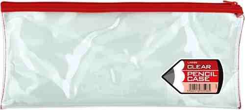 Pack of 3 - Large Clear Pencil Case - 12ins