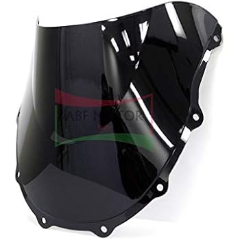 Protek ABS Plastic Injection Black Smoke Double Bubble Transparent Windscreen Windshield for 1996 1997 1998 1999 2000 2001 2002 2003 Kawasaki Ninja ZX7R ZX7RR ZX750N ZX750P
