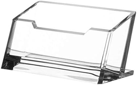 Kantek Acrylic Business Card Holder Fits 80 Business Cards 4.1-Inch Wide X 1.9-Inch Deep X 2.1-Inch High Clear (Ad30)