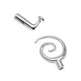 Silver Plated Glue-In Sliding Toggle Clasp Small 'Spiral' Fits 3mm Cord (1)