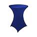 HAORUI 30 inch Highboy Cocktail Round Fitted Stretch Spandex Table Cover Cloth for Party Wedding Royal Blue