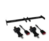 Golf Cart Seatbelts- Universal Retractable Seat Belt Kit for Club Car, EZGO, Yamaha by JZM