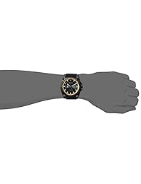 Bulova "Grammy Acero Inoxidable y Silicona Reloj Casual De Cuarzo De Los Hombres, color: negro (Modelo: 98b294)