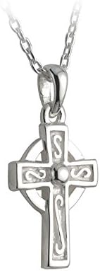 SolvarCeltic Cross Necklace Sterling Silver Adjustable Irish Chain Birthday Gift