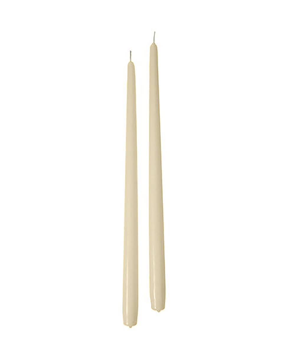 Cereria di Giorgio Risthò Taper Candles for Candlestick, Wax, Ivory, 2.2 x 40 cm, 6 Pieces