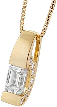 京セラ Kyocera ダイヤモンドネックレス 0 3ctup Dカラー Vvs1 エメラルドカット ゴールド タンク Gia 鑑定書付