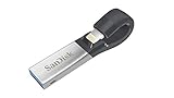 SanDisk iXpand Flash Drive 32GB for iPhone and iPad, Black/Silver, (SDIX30C-032G-GN6NN)