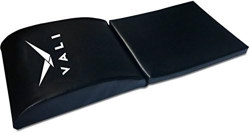 VALI Extended Pro Ab Exercise Mat with Folding Anti-Slip Tailbone Protector Pad. Full Range of Motion Abdominal Core Muscle Workout Trainer. Train Obliques, Crunches, &amp; Sit Ups For Trimming &amp; Toning