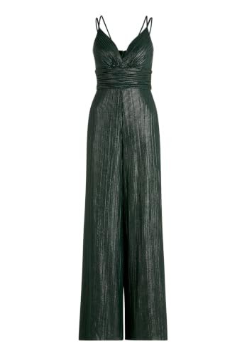 Vera Mont Damen Jumpsuit mit Glanzeffekt 34, Dark Green/Grey