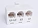 2-Line Phone Separator 1 Male to 3 Female RJ-11 White. The 