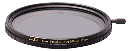LUÅ½ID 77mm Vari ND ND2-ND400 MC Filter Schott B270 Glass Brass Frame Multi-Coated 1 Stop to 8.5 Stops Anti-Vignetting 77 Luzid