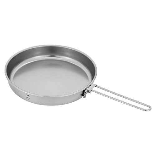 Keith Titanium Frying Pan Outdoor Camping Cooking Picnic Backpack Cookware With Folding Handle