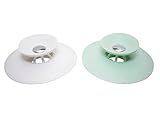 JJMG NEW 2in1 Silicone Water Universal Drain Stopper/Hair Catcher For Kitchen Sink, Bath Tub, Bathroom Sink, Bathroom Drains, Stop Bugs Coming Out From Your Sink Or Bath Tub (Set of 2 Drain Stoppers)