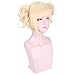 NEWNESS Cosplay Wig Short Blonde Ponytail Synthetic Anime Wig for My Hero Academia Himiko Toga