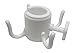 Qualyty Beach Umbrella Hanging Hook for Towels, Cameras, Bags, Sunglasses, 4-Prong Plastic Beach Umbrella Hook Hanging, Pool Accessories, Durable, White, Beach Bag Included