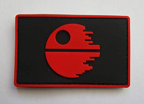 Star Wars Death Star Military PVC Patch Rubber Badges Patch Tactical Stickers for Clothes Back with Hook (color1)