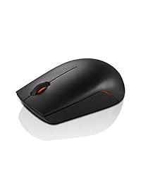 Lenovo 700 Wireless Laser Mouse, Black, 1600 DPI, 2.4 GHz Wireless via USB RF inalámbrico Óptico 800DPI ratón