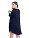 BELAROI Women's Plus Size Dress Fall Casual Swing 3/4 Sleeve T Shirt Loose Tunic Dress (1X, Navy Blue)
