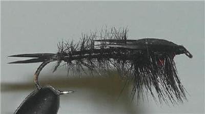 Custom Angler Helgramite Hand Tied Fly Fishing Flies Hook Size 12