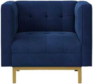 Amazon Com Cologne Tufted Track Arm Chair Navy Velvet Project 62 Kitchen Dining