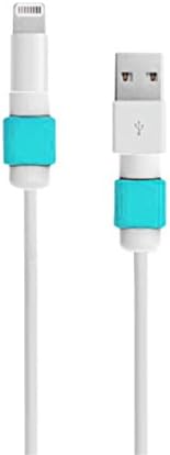Peres® Glow Colorful Data Cable Saver Protector for Apple USB Lightning Cable Iphone Earphones Protector and 30-pin Charging Cables for Ipod / Iphone / Ipad / Apple Watch (2XSky Blue)