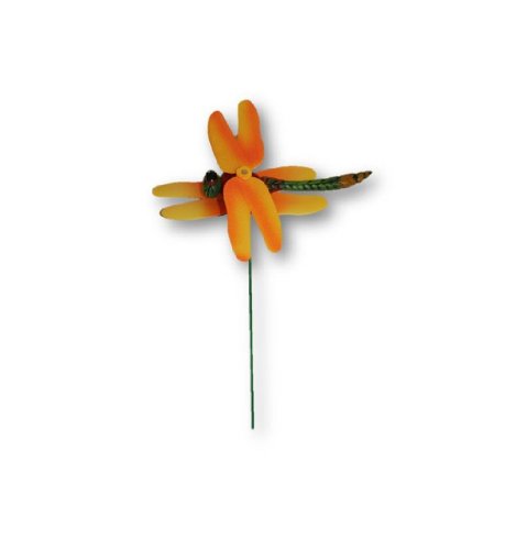 Dragonfly Spinning Wings Garden Stakes - Set of 3