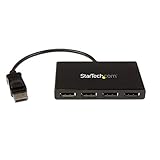 StarTech.com 4 Port DisplayPort MST Hub - DP 1.2 to 4x DP MST Hub - DisplayPort Multi Monitor Splitter - 4 Port MST Hub (MSTDP124DP)