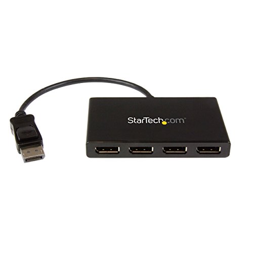 StarTech.com 4 Port DisplayPort MST Hub - DP 1.2 to 4x DP MST Hub - DisplayPort Multi Monitor Splitter - 4 Port MST Hub (MSTDP124DP)