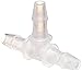 Eldon James T0-2-200PP Polypropylene Equal Barb Tee, 1/8