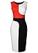 Mooncolour Women Newest Design Color Block Stitching Party Bodycon Dress