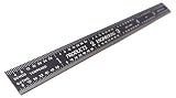 5R Flexible Machinist Ruler with Markings - 6 Inches, Black Chrome