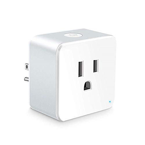 Wsiiroon WiFi Smart Plug, Upgraded Mini Outlet Remote Control Smart Socket with Timer Function, Compatible with Alexa and Google Home(Only 2.4GHz)-1 Pack