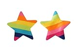 4 Pairs Colorful Five Star Adhesive Nipple Covers Pads Disposable Sticker Pasties