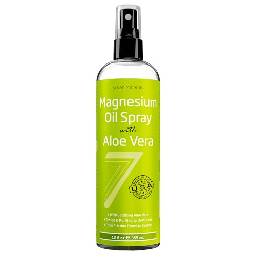Magnesium Oil Spray with Aloe Vera Less Itchy Use as Magnesium